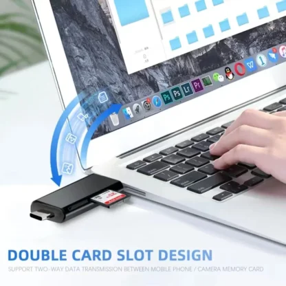5 In 1 Multifunction USB 3.0 Type C USB Micro USB SD TF Memory Card Reader for Android IPhone Computer Dock OTG Type C Adapter - Imagen 2