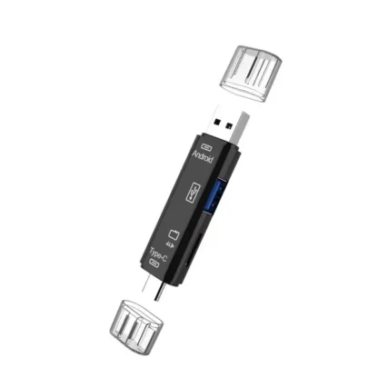 5 In 1 Multifunction USB 3.0 Type C USB Micro USB SD TF Memory Card Reader for Android IPhone Computer Dock OTG Type C Adapter - Imagen 7
