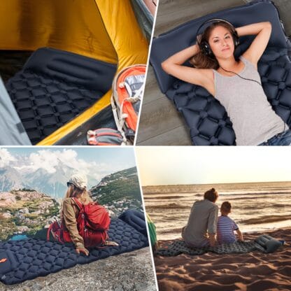 WESTTUNE Lightweight Inflatable Mattress with Pillow for Comfortable Hiking and Camping Sleep - Imagen 6