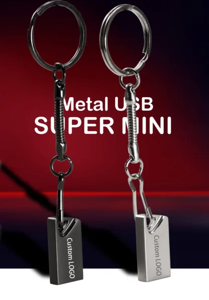 Super Mini Metal USB 2.0 Flash Drives 64GB High Speed Pen Drive 32GB Memory Stick 16GB with Key Chain Business Gift 8GB U Disk - Imagen 9