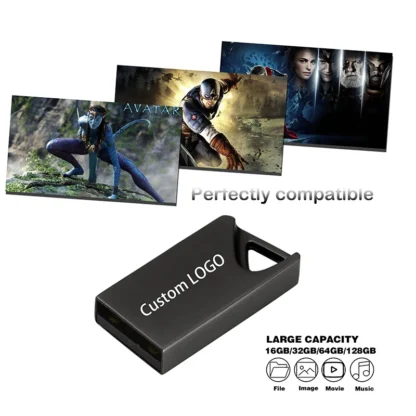Super Mini Metal USB 2.0 Flash Drives 64GB High Speed Pen Drive 32GB Memory Stick 16GB with Key Chain Business Gift 8GB U Disk - Imagen 3