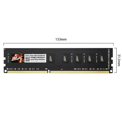 RZX DDR3 Memoria 8GB 4GB 1.5V 240pin 1600MHz PC3 Udimm DIMM Desktop Memory RAM - Imagen 5