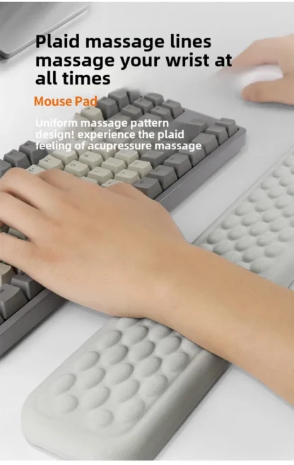Keyboard mouse wrist rest ergonomic office typing protect relax wrist memory foam mouse pad computer notebook mouse pad - Imagen 16