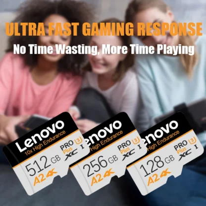 Real Lenovo 2TB SD Card Mini Micro TF SD Card 128GB Vedio Cards 512GB Class10 High Speed Flasd Memory Card for PC/Phone/Camera - Imagen 4