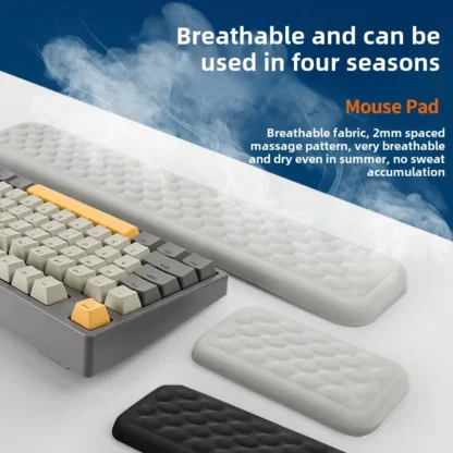 Keyboard mouse wrist rest ergonomic office typing protect relax wrist memory foam mouse pad computer notebook mouse pad - Imagen 3