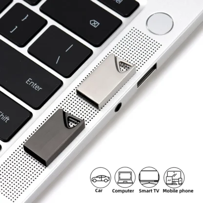 Super Mini Metal USB 2.0 Flash Drives 64GB High Speed Pen Drive 32GB Memory Stick 16GB with Key Chain Business Gift 8GB U Disk - Imagen 6