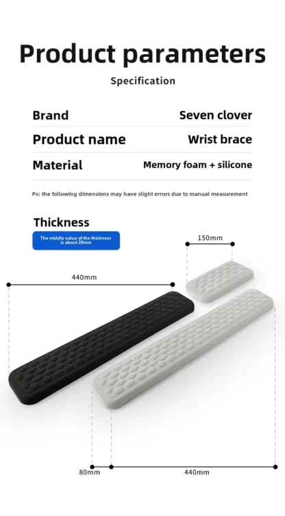 Keyboard mouse wrist rest ergonomic office typing protect relax wrist memory foam mouse pad computer notebook mouse pad - Imagen 22