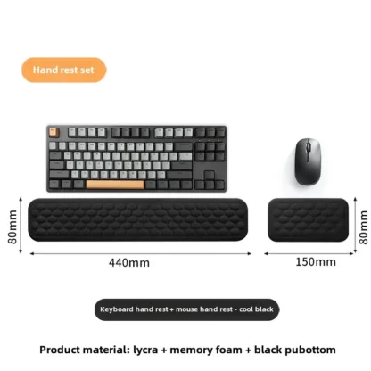 Keyboard mouse wrist rest ergonomic office typing protect relax wrist memory foam mouse pad computer notebook mouse pad - Imagen 11