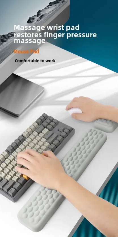 Keyboard mouse wrist rest ergonomic office typing protect relax wrist memory foam mouse pad computer notebook mouse pad - Imagen 13