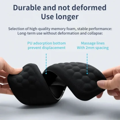 Keyboard wrist Rest Memory Foam Keyboard Mouse wrist Rest Ergonomic Design Wrist Pad for Computer Keyboard Laptop Wrist - Imagen 4