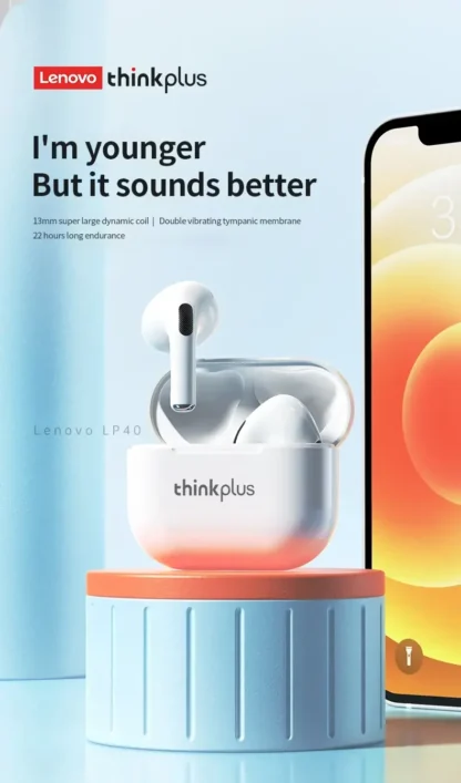 Original LP40 NEW True Wireless Bluetooth Earphones 2 Mics With Fast Charging Workout Headphones Surround Sound Music Earbuds - Imagen 10