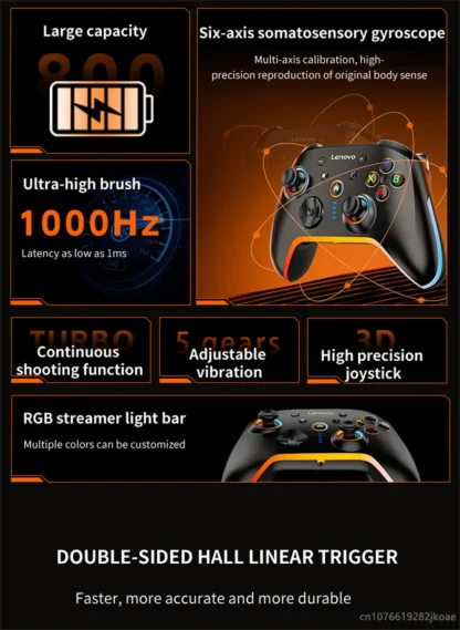 Lenovo S03 Wireless Bluetooth Gaming Controller for PC Windows,Android TV for Black Myth: Wukong GamePad, 3.5mm for Switch - Imagen 18