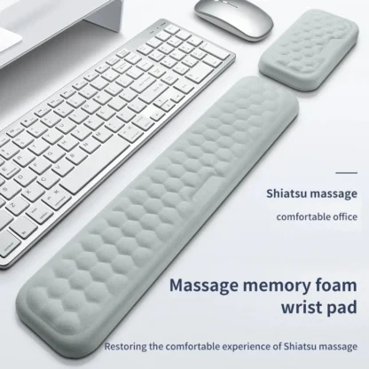 Keyboard wrist Rest Memory Foam Keyboard Mouse wrist Rest Ergonomic Design Wrist Pad for Computer Keyboard Laptop Wrist - Imagen 2