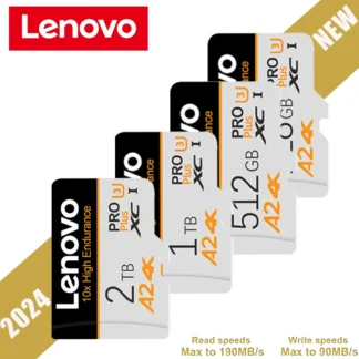 Real Lenovo 2TB SD Card Mini Micro TF SD Card 128GB Vedio Cards 512GB Class10 High Speed Flasd Memory Card for PC/Phone/Camera