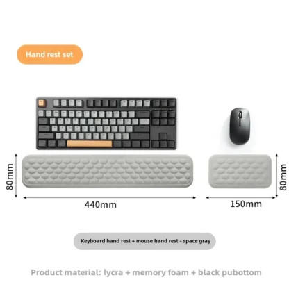 Keyboard mouse wrist rest ergonomic office typing protect relax wrist memory foam mouse pad computer notebook mouse pad - Imagen 8