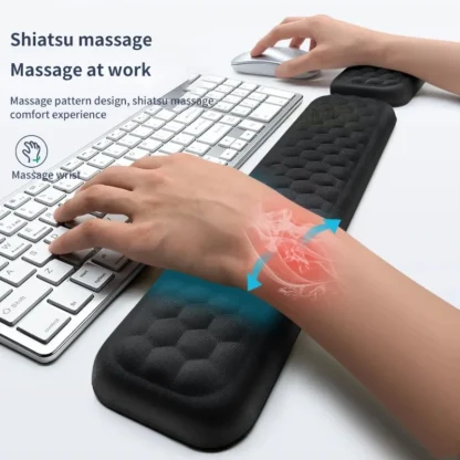 Keyboard wrist Rest Memory Foam Keyboard Mouse wrist Rest Ergonomic Design Wrist Pad for Computer Keyboard Laptop Wrist - Imagen 3