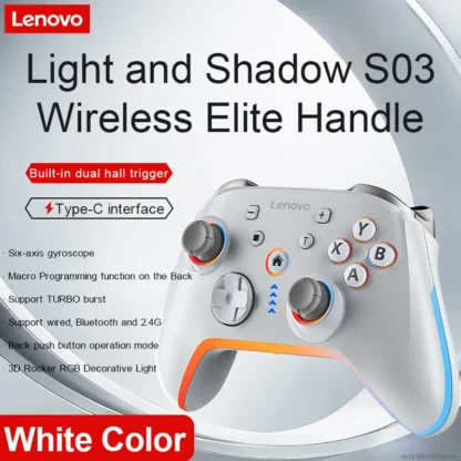Lenovo S03 Wireless Bluetooth Gaming Controller for PC Windows,Android TV for Black Myth: Wukong GamePad, 3.5mm for Switch - Imagen 7