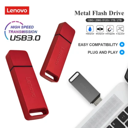 Lenovo 2TB USB Flash Drive USB3.1 128GB 512GB Pen Drive USB Stick 256GB High-Speed Flash Drive Pen Drive For Phone Computer PS5 - Imagen 8