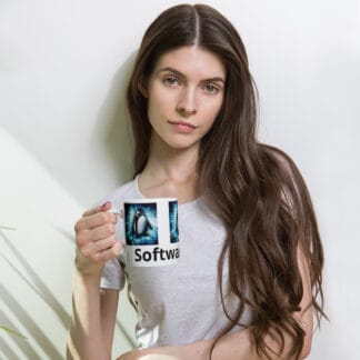 Taza blanca brillante