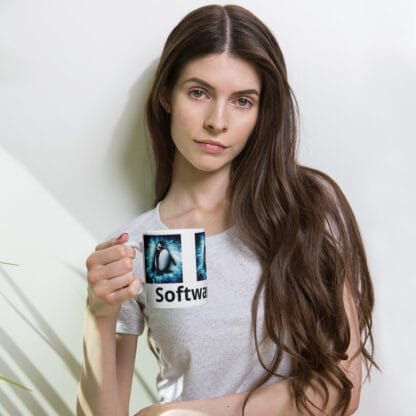 Taza blanca brillante