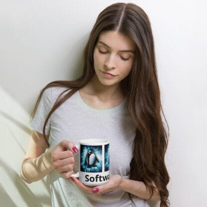 Taza blanca brillante - Imagen 2